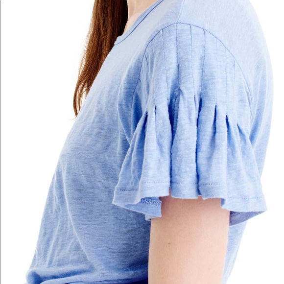 J Crew Linen Flutter T-Shirt Size Small - Picture 3 of 3